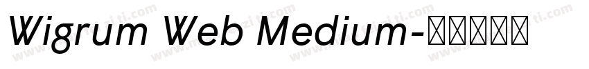 Wigrum Web Medium字体转换